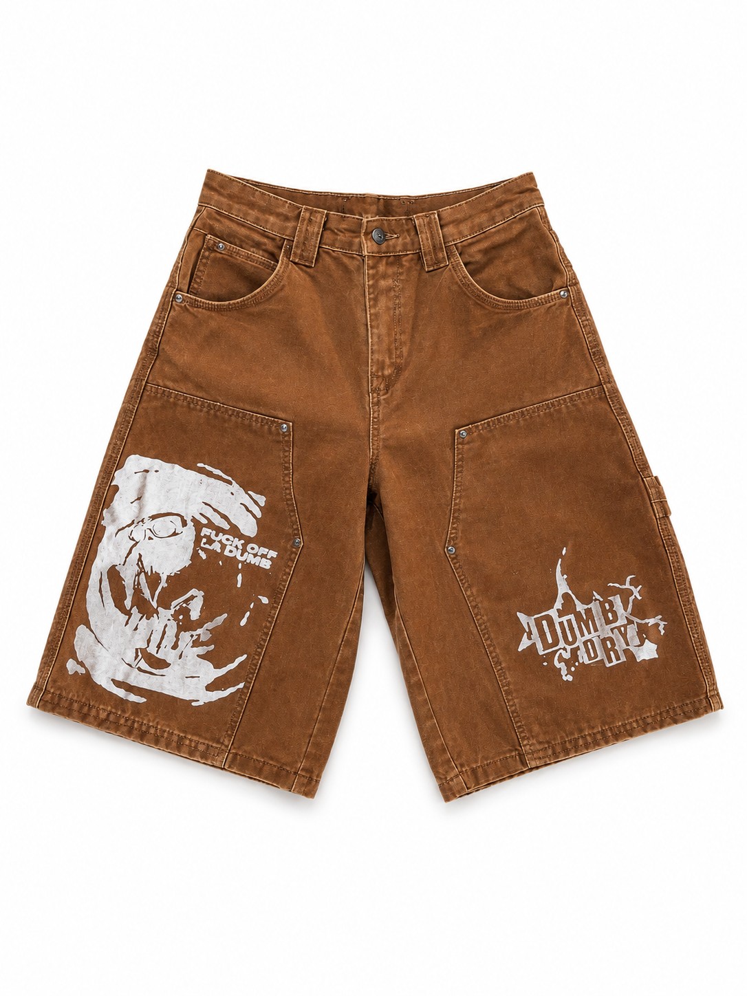 Dumbdry brown printed shorts